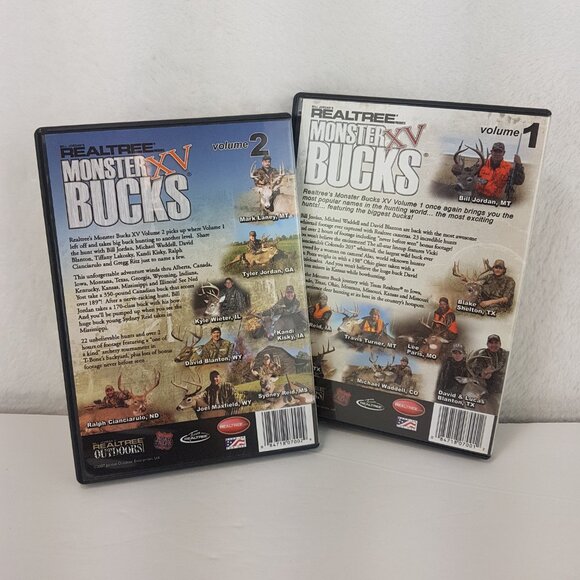 Set of 2 Hunting DVDs Realtree Monster Bucks XV Volumes 1 & 2 - Picture 3 of 4